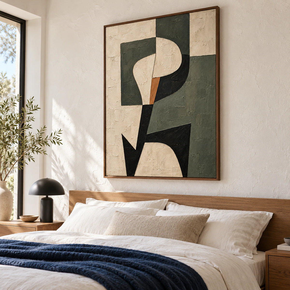Pillar-Crescent in a quiet, naturally lit bedroom.