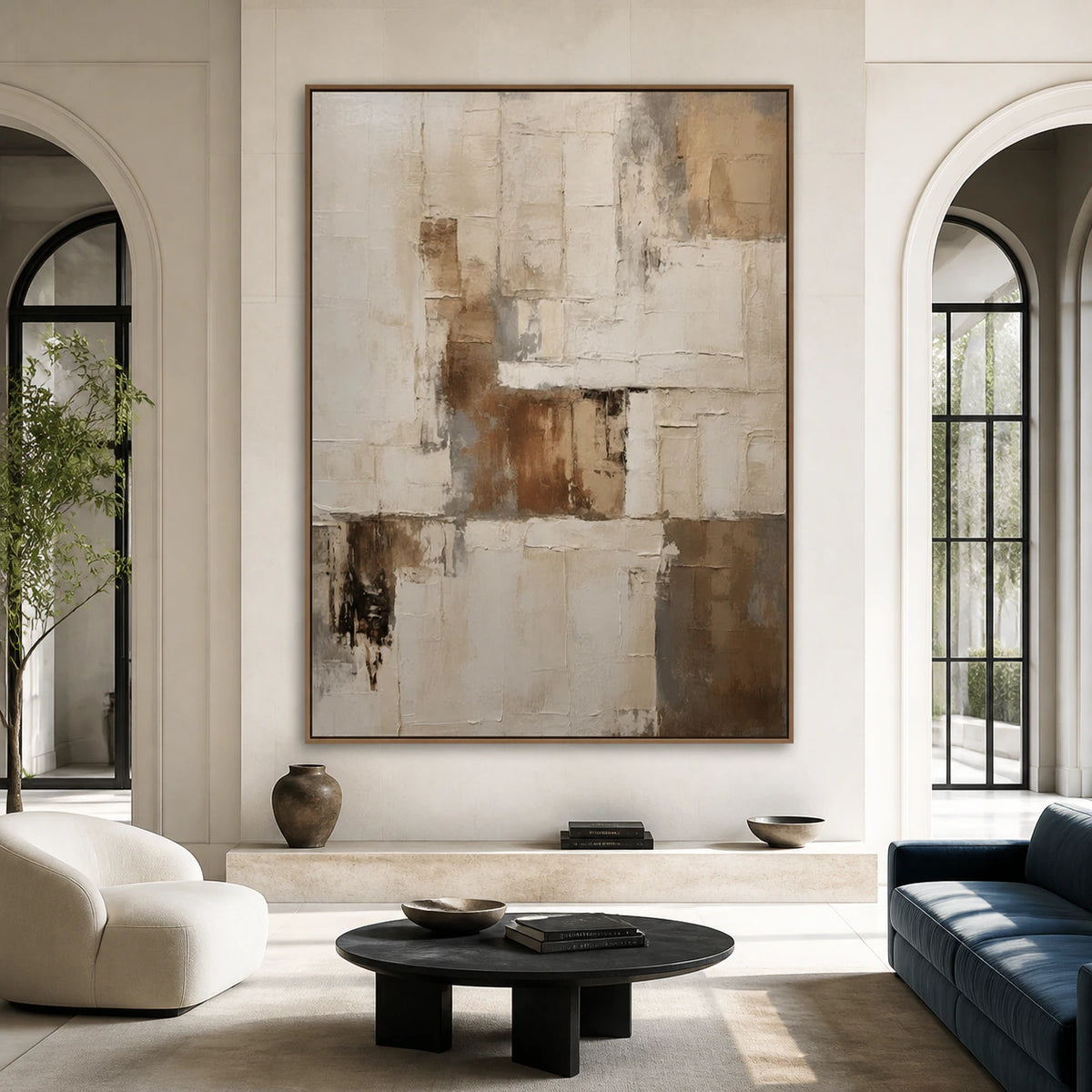 Plaster-Interval displayed at large scale in a spacious contemporary interior.