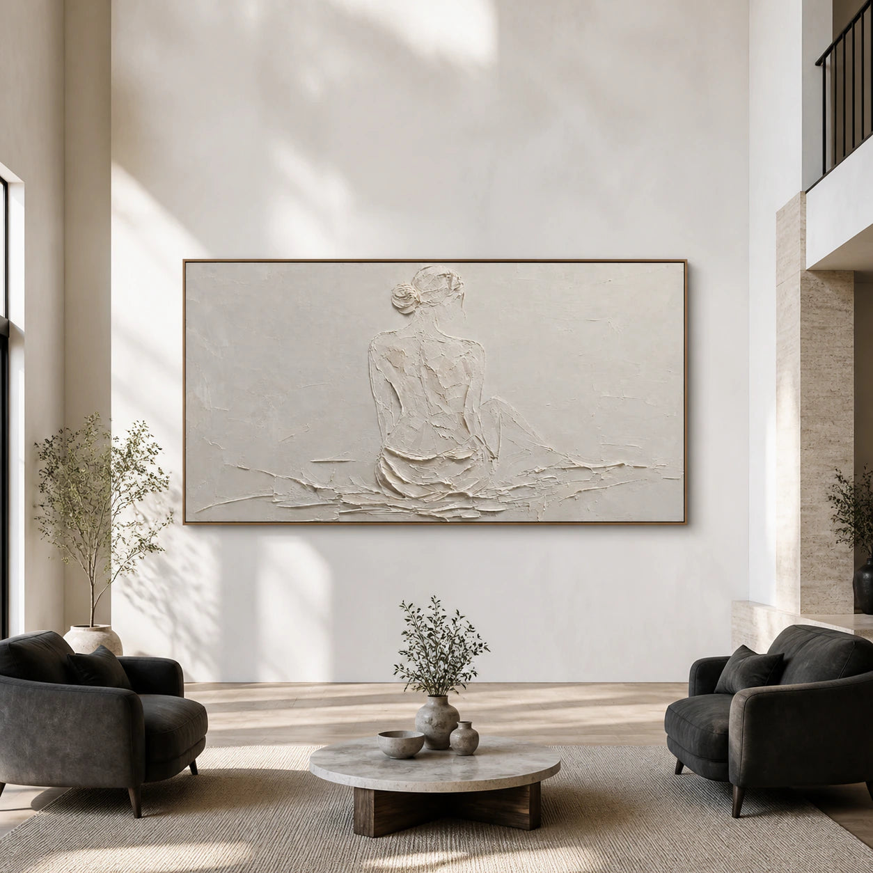 Plaster-Reverie displayed at large scale in a bright architectural living space.
