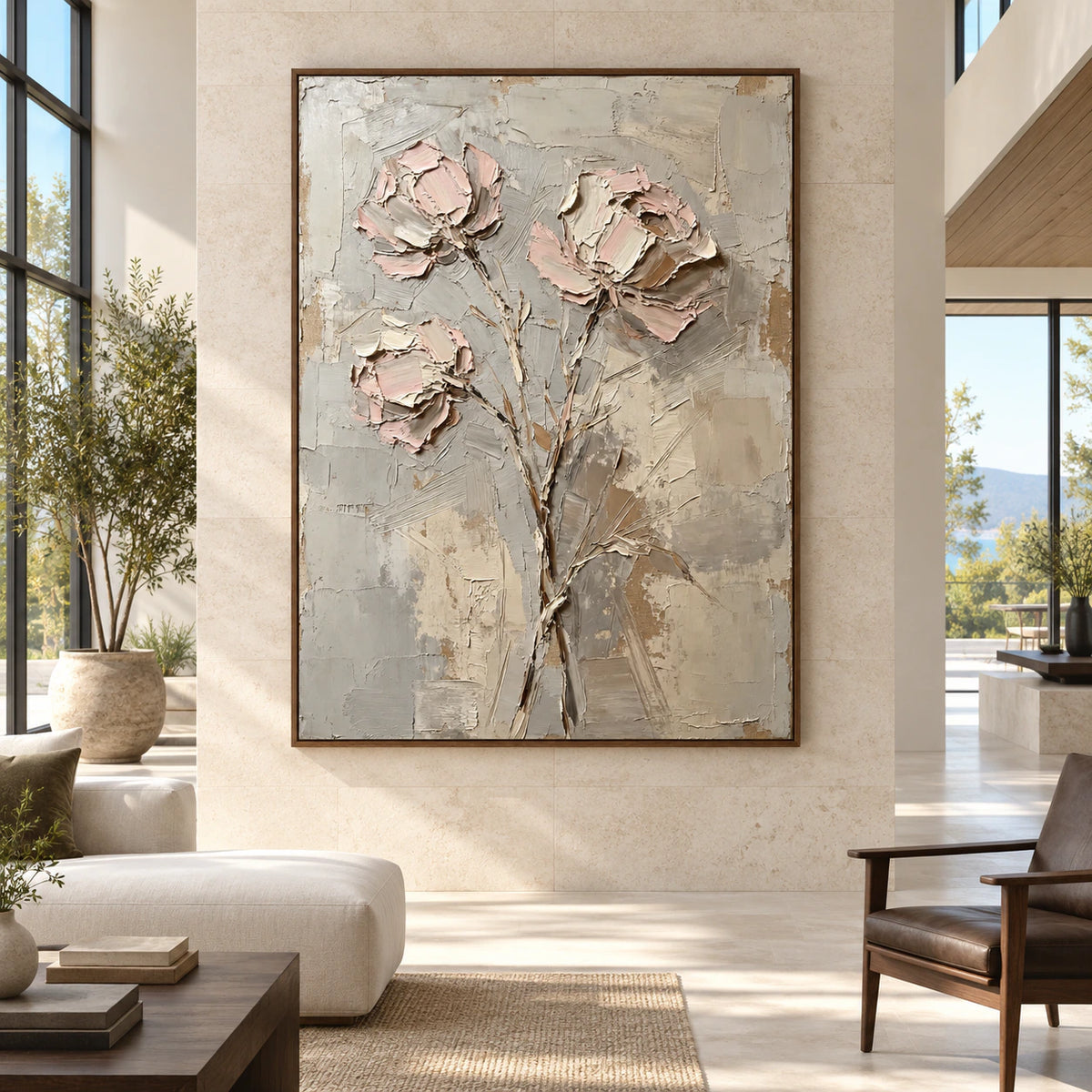 Quiet-Bouquet displayed at a large scale in a bright, expansive architectural living space.
