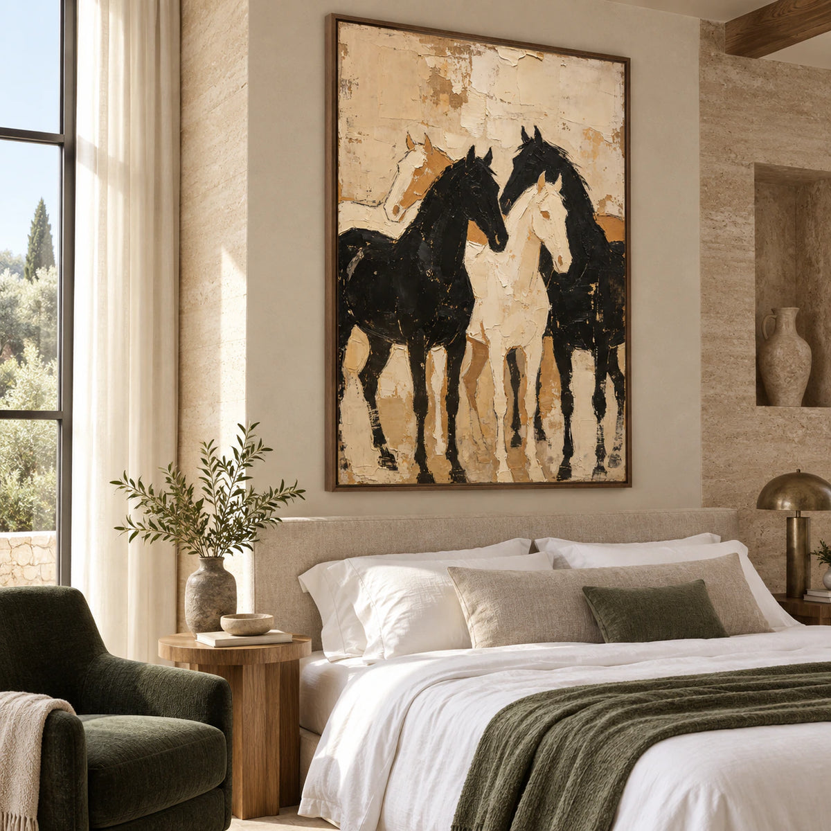 Quiet-Canter displayed in a quiet, sunlit bedroom.