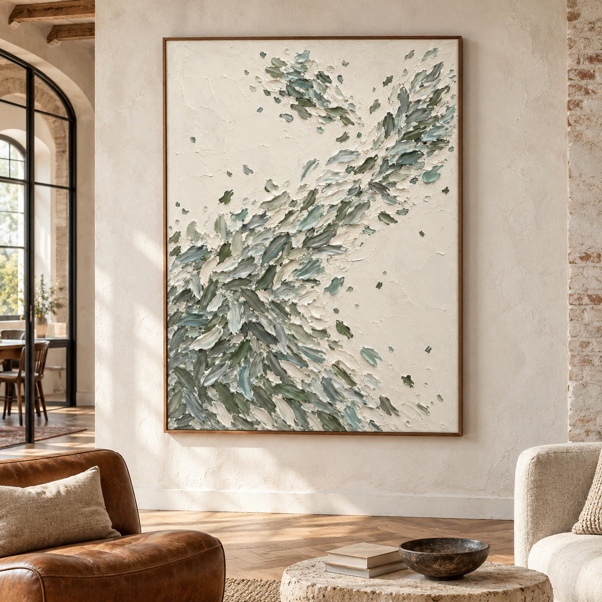Quiet-Fronds brings sculptural texture to an expansive hospitality loft interior.
