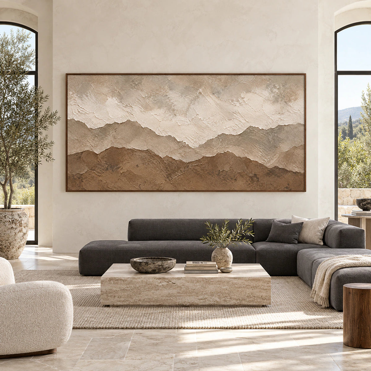 Quiet-Range displayed at large scale in a straight-on architectural living space.