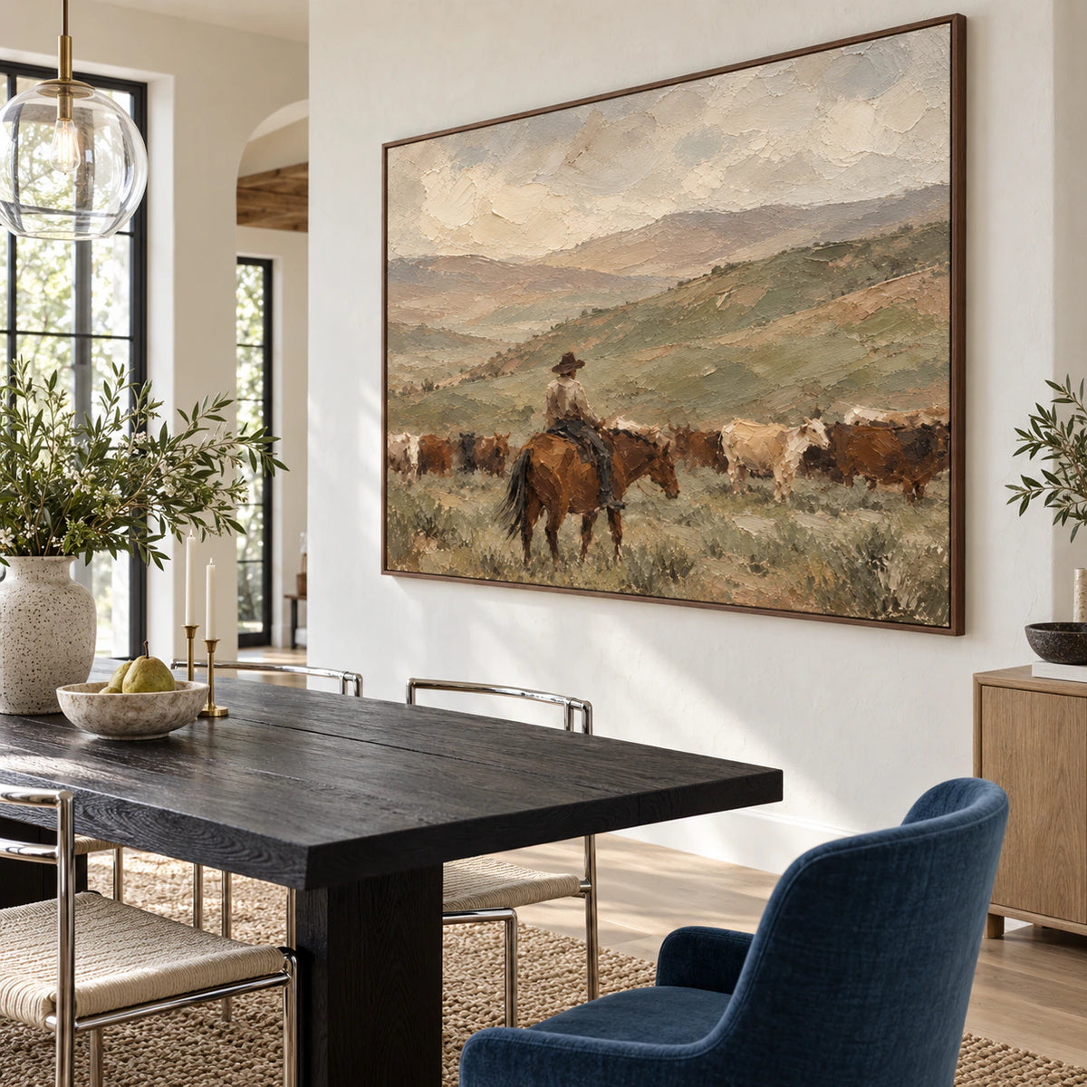 Range-Drift displayed above a refined dining setting in natural daylight.