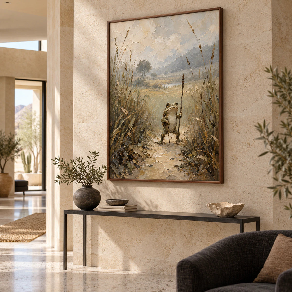 Reed-Warden at gallery scale in a bright architectural foyer.