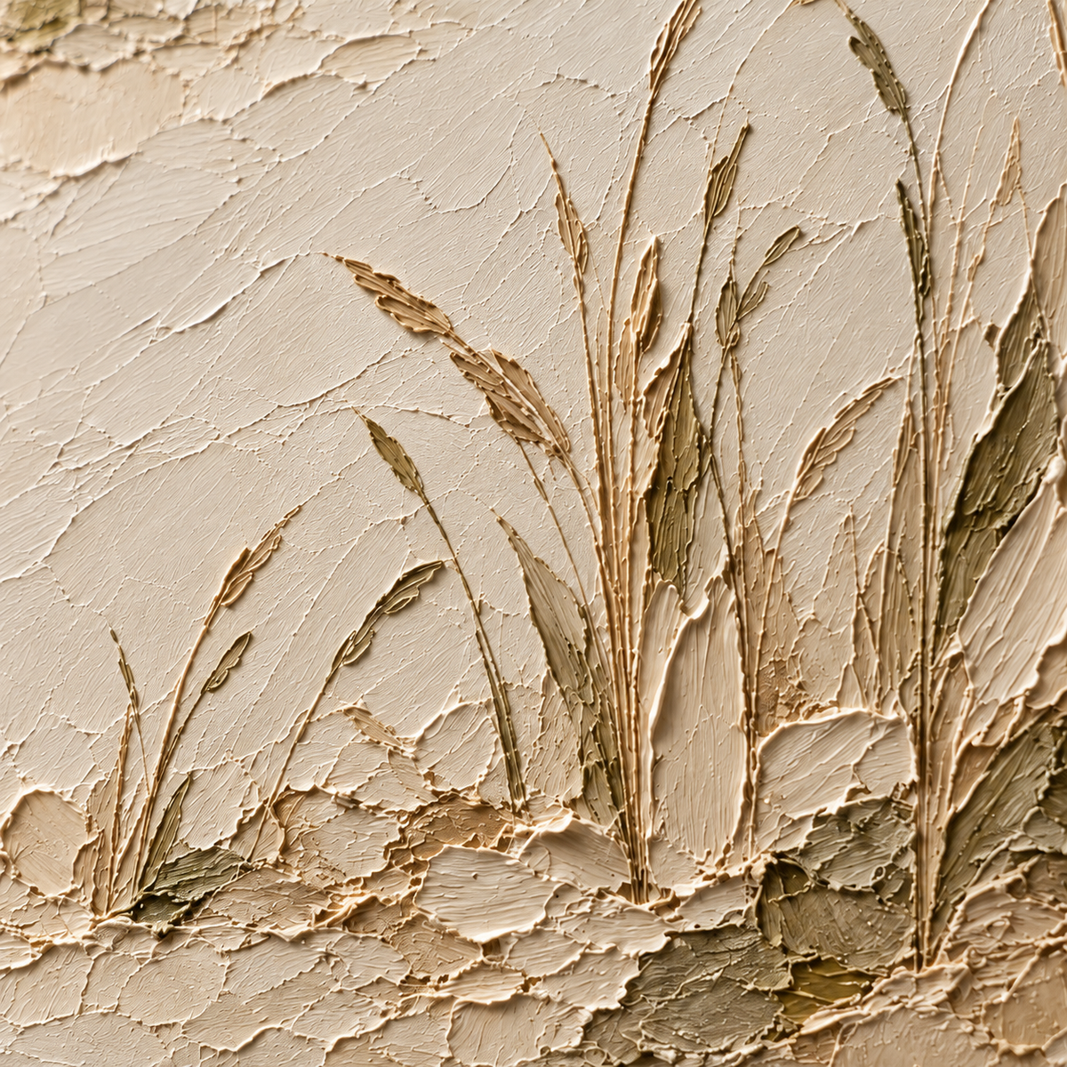 Reedlight-Trace oil painting brushwork and impasto detail photographed from an oblique side angle