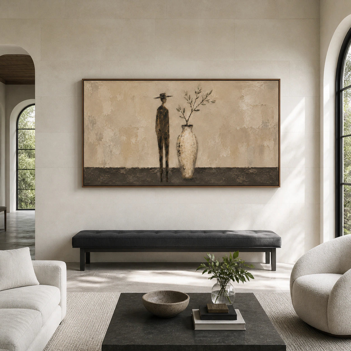 Sable-Branch displayed at large scale, straight-on in a bright spacious architectural living room.