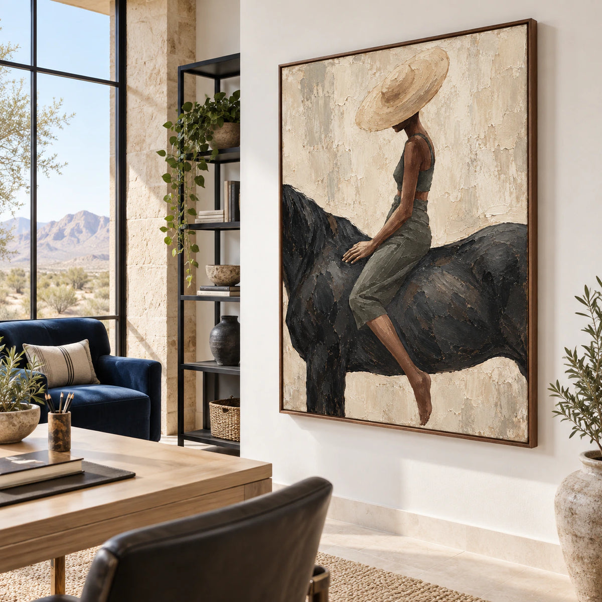 Sable-Canter featured in an airy home office reading space.