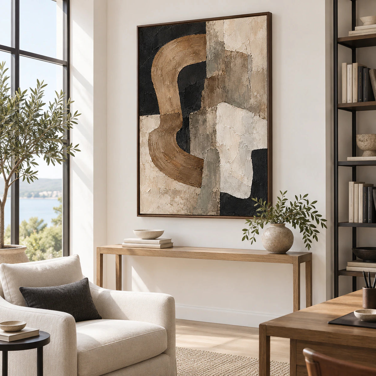 Sable-Contour displayed in an airy home office reading space.