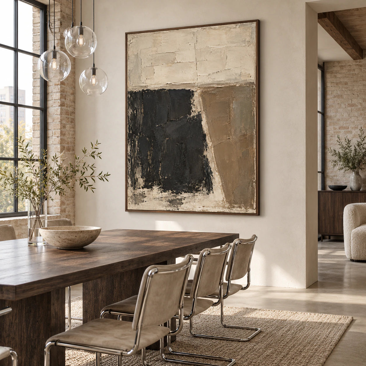 Sable-Threshold displayed prominently in a refined daylight-filled dining room.