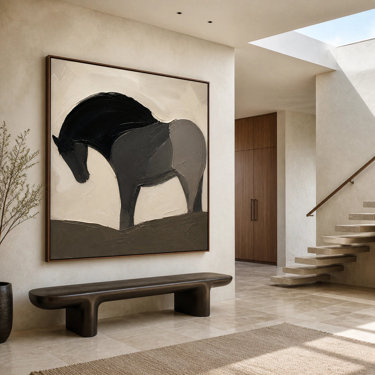 Large Sable-Vault painting presented in a gallery-scale foyer.