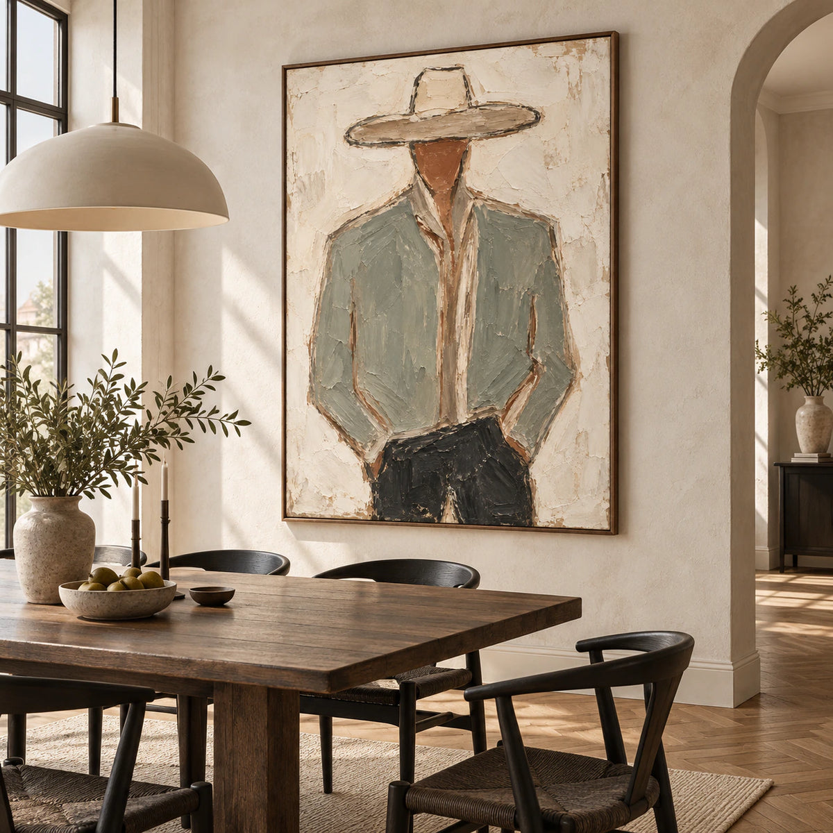 Sage-Visage displayed above a refined dining setting in natural daylight.