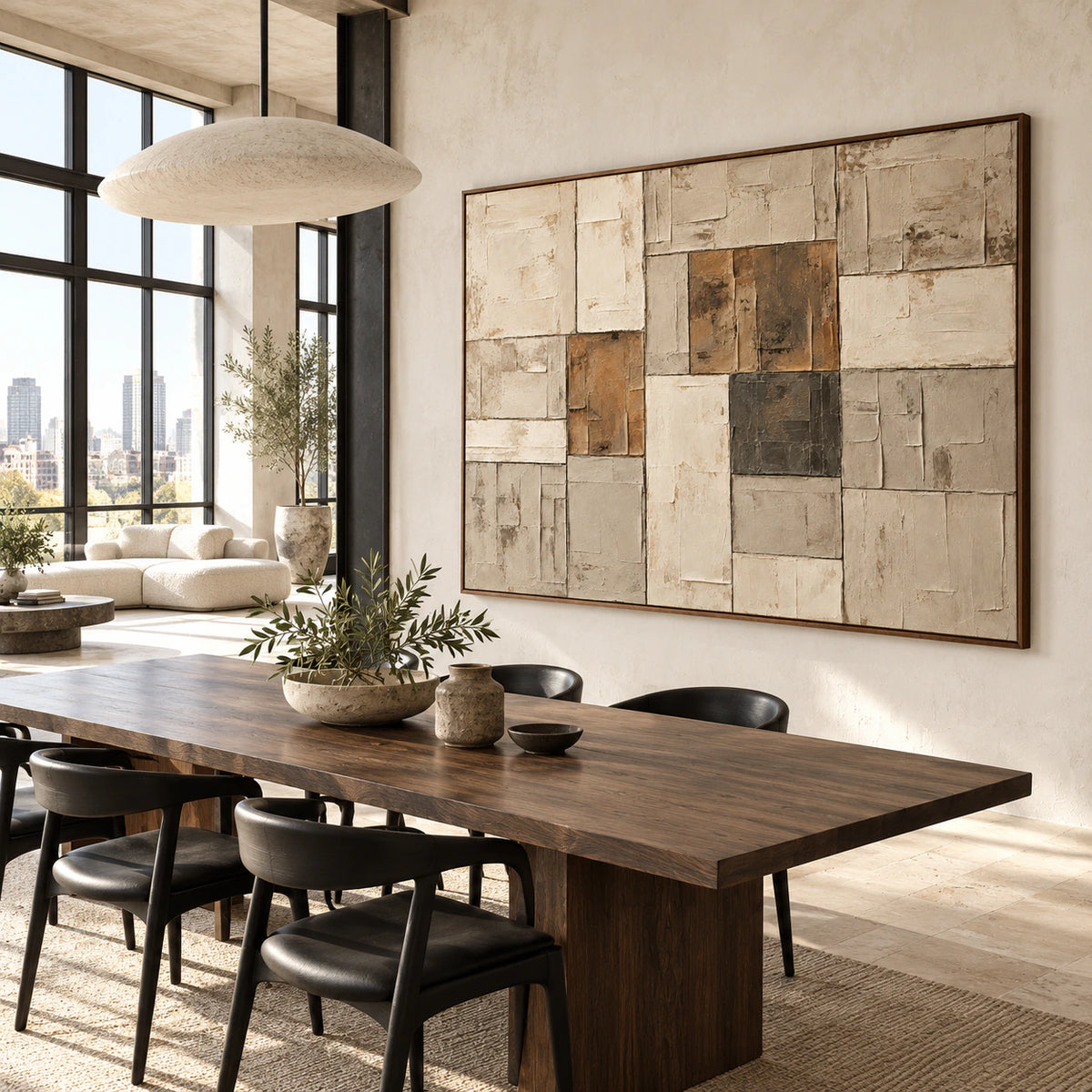 Sienna-Masonry displayed above a refined dining setting in natural daylight.