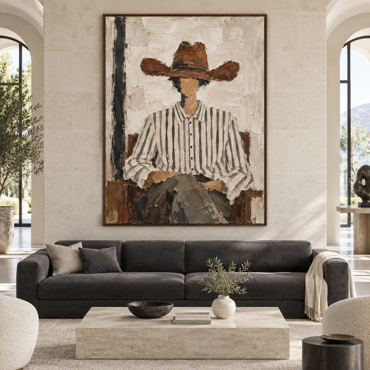 Sienna-Reverie displayed at large scale straight-on in an open architectural living space.
