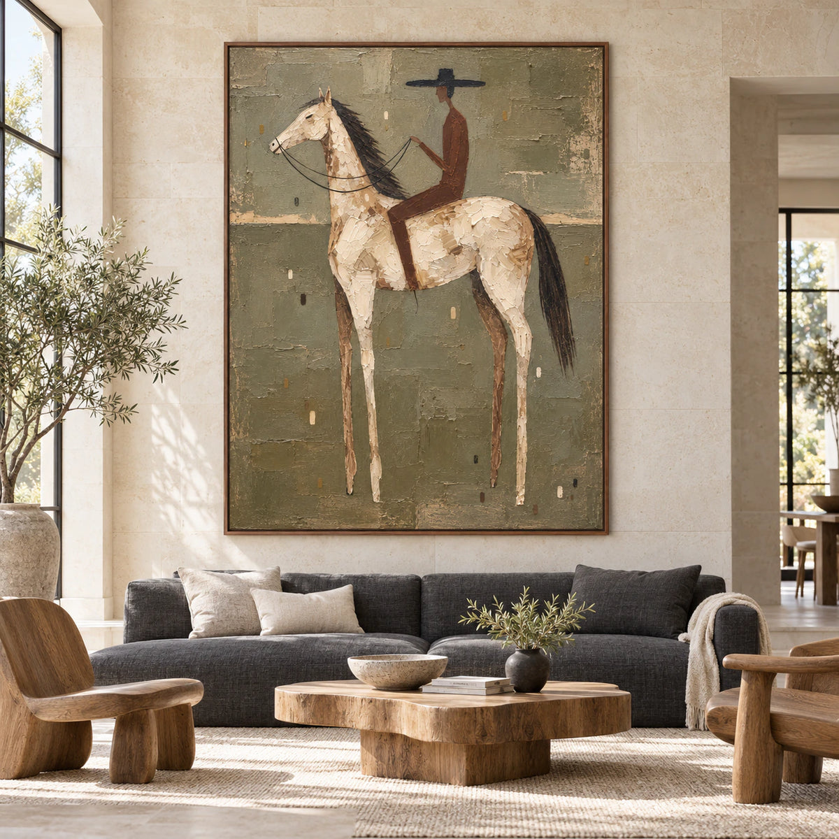 Sienna-Rider displayed at large scale in a bright, spacious architectural living room.