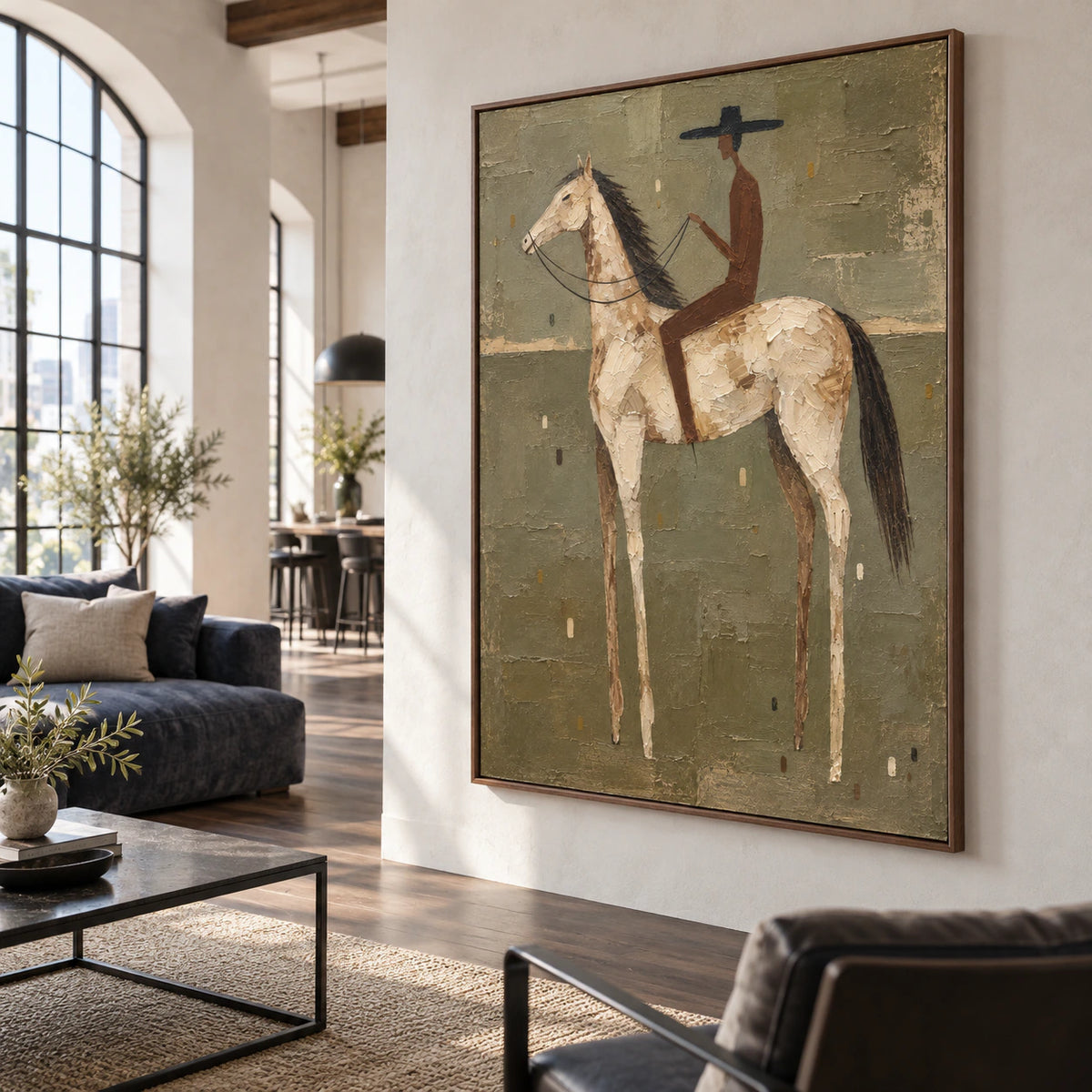 Sienna-Rider displayed prominently in an expansive daylight-filled loft interior.