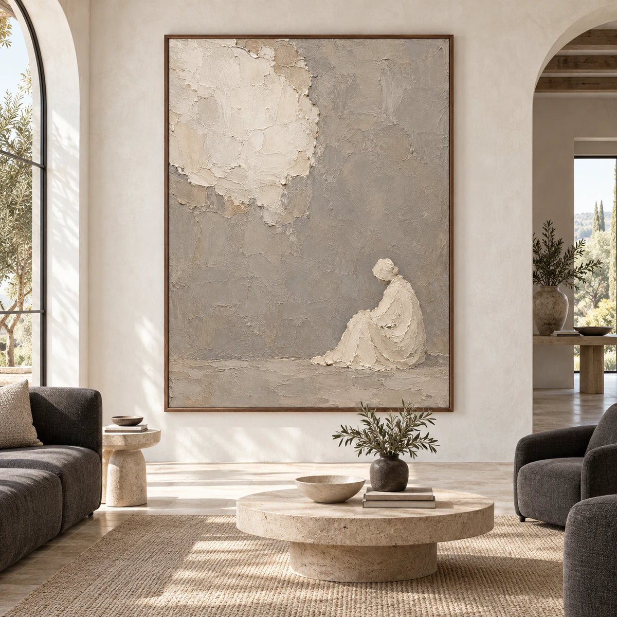 Silent-Repose displayed at large scale in a bright architectural living space.