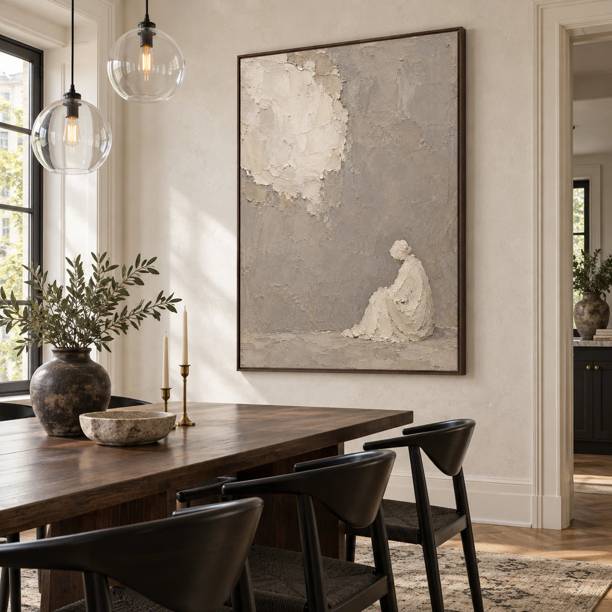Silent-Repose in a refined daylight-filled dining room.