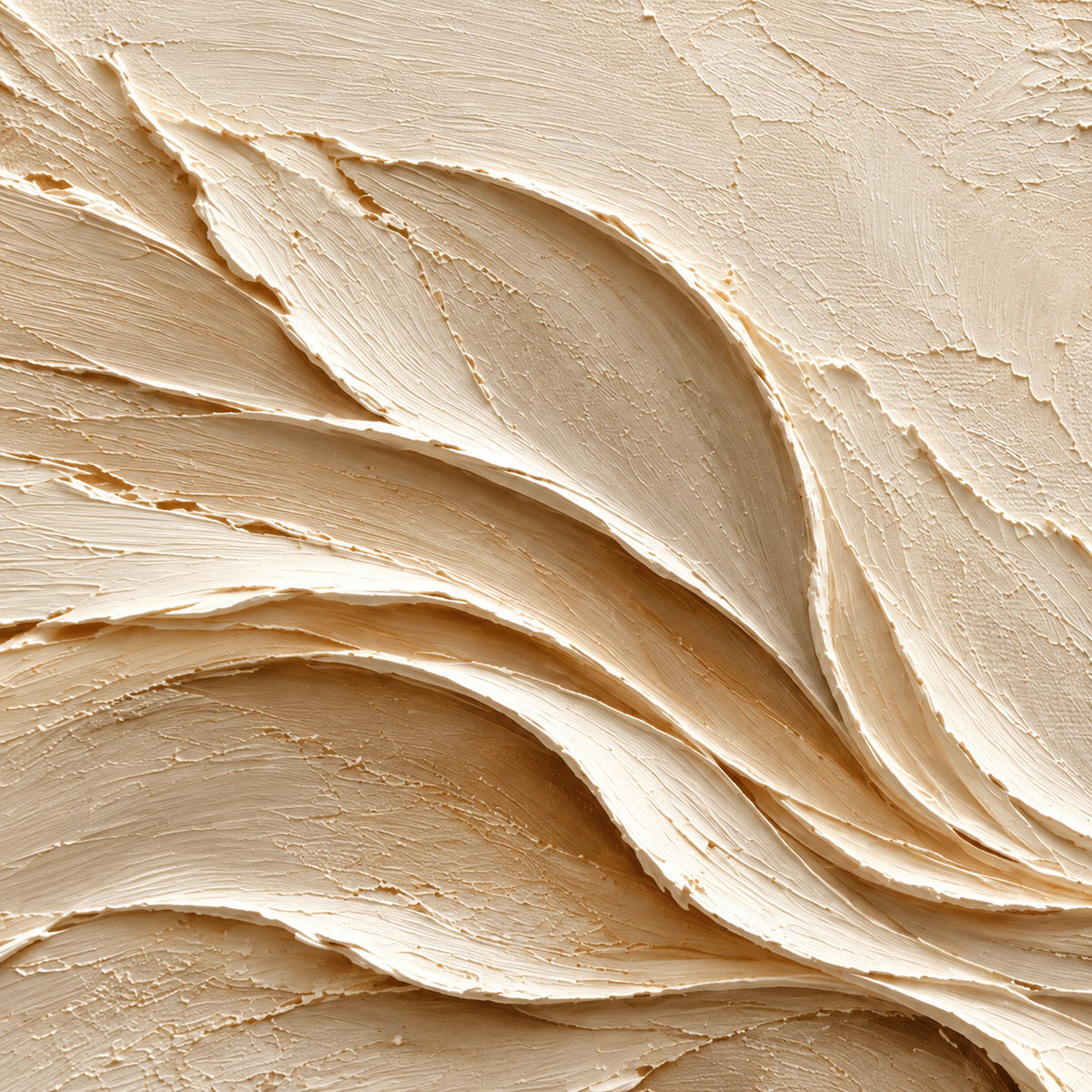 Silken-Rills oil painting brushwork and impasto detail photographed from an oblique side angle