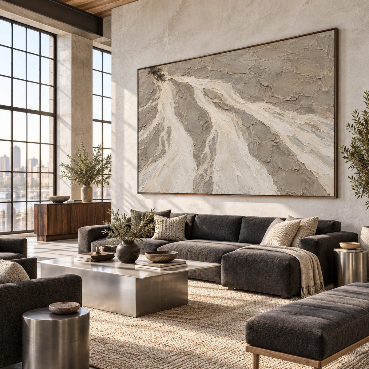 Silt-Current featured in an expansive daylight-filled hospitality loft.