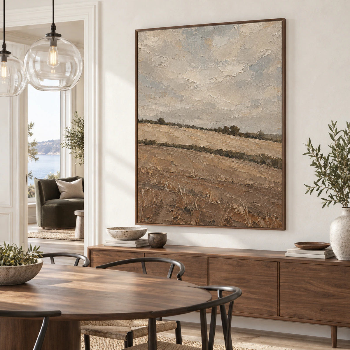 Silt-Horizon displayed above a refined dining setting in natural daylight.