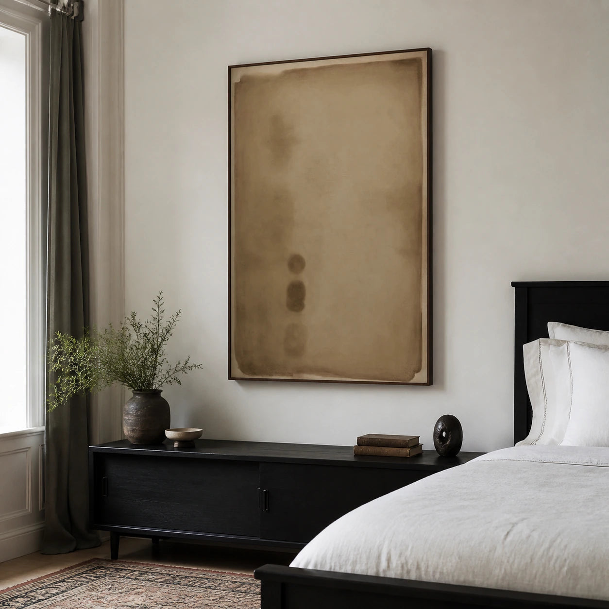 Silt-Index above a quiet bedroom setting with soft natural light.