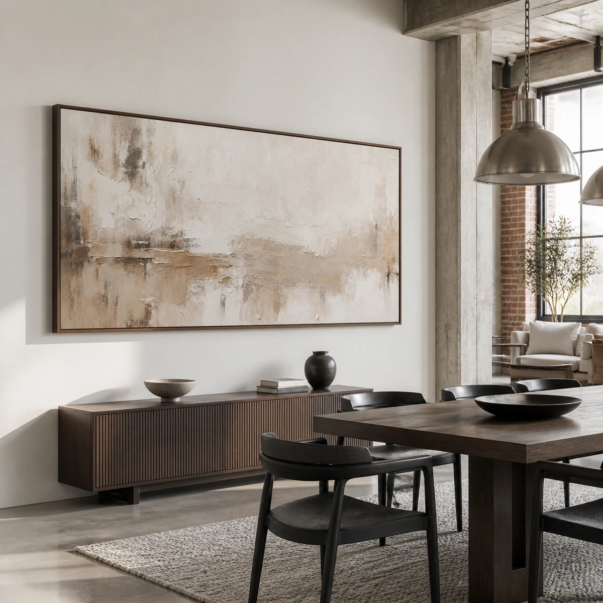 Silt-Threshold displayed prominently in a refined daylight-filled dining room.