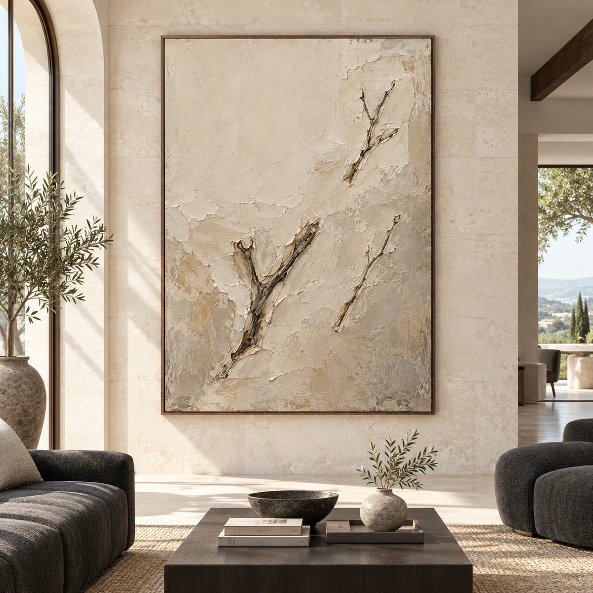 Silted-Bough displayed at large scale, straight-on in a bright architectural living space.