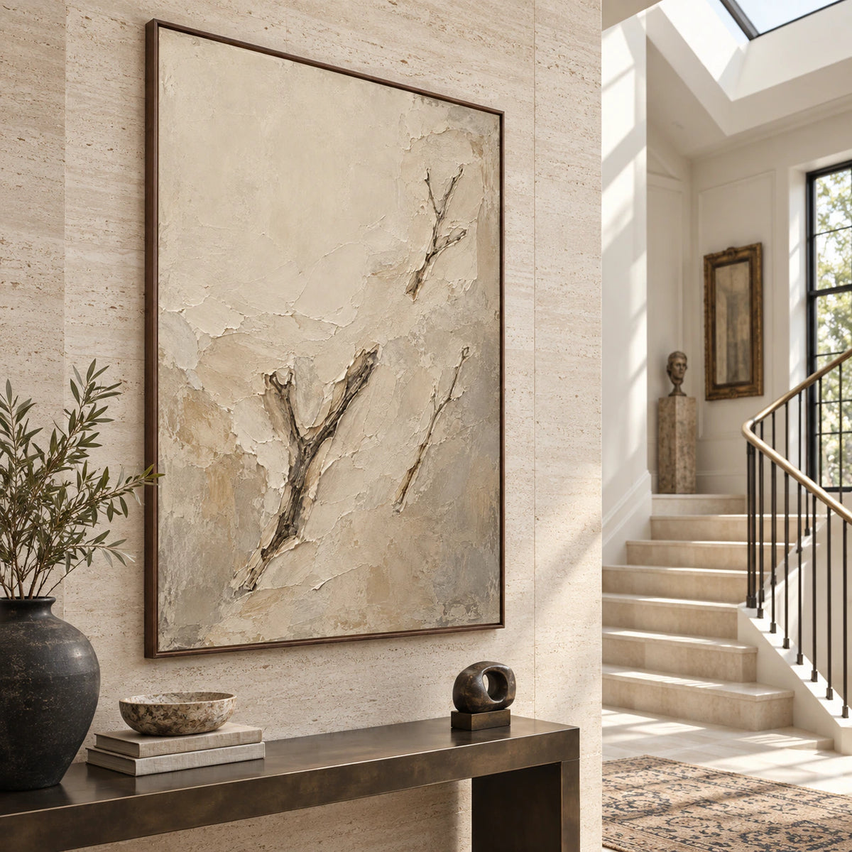 Silted-Bough at gallery scale in a bright stone foyer.