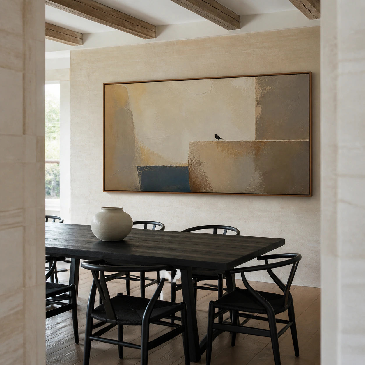 Solitary-Lintel displayed prominently in a refined daylight dining room.
