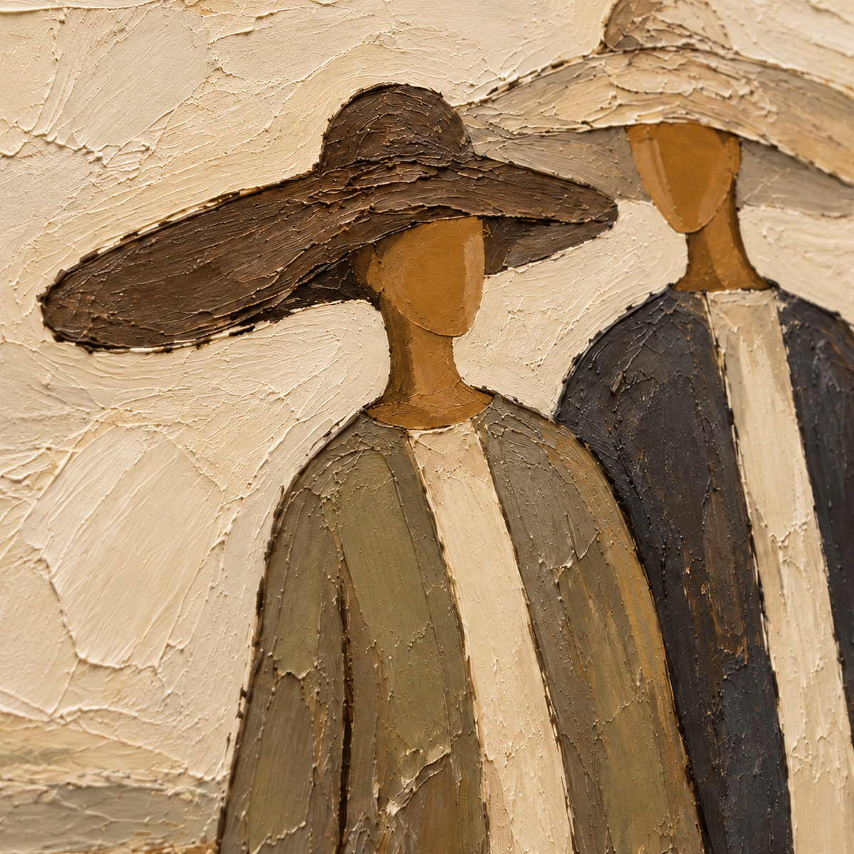 Still-Company oil painting brushwork and impasto detail photographed from an oblique side angle