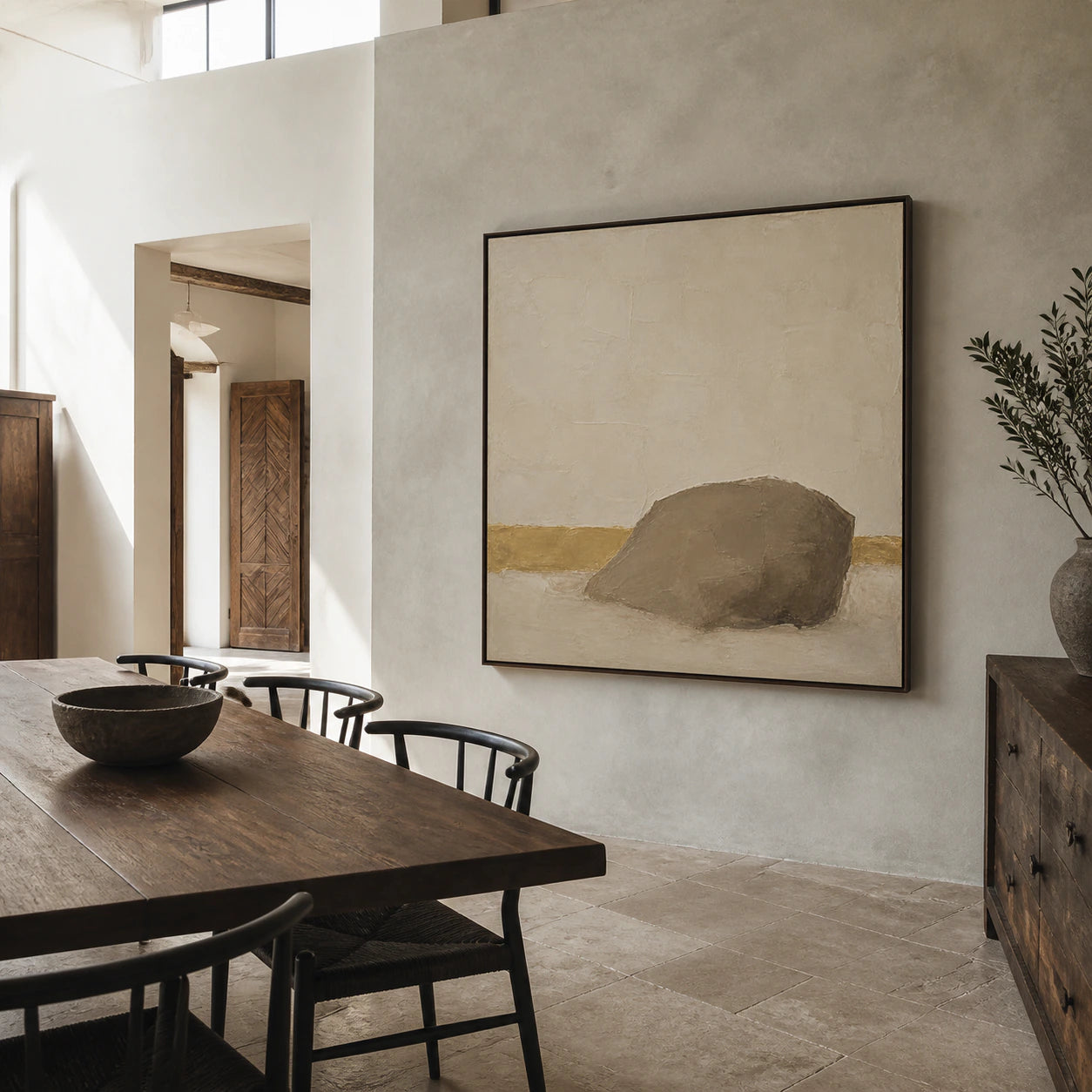Still-Embankment displayed prominently in a refined daylight dining room.