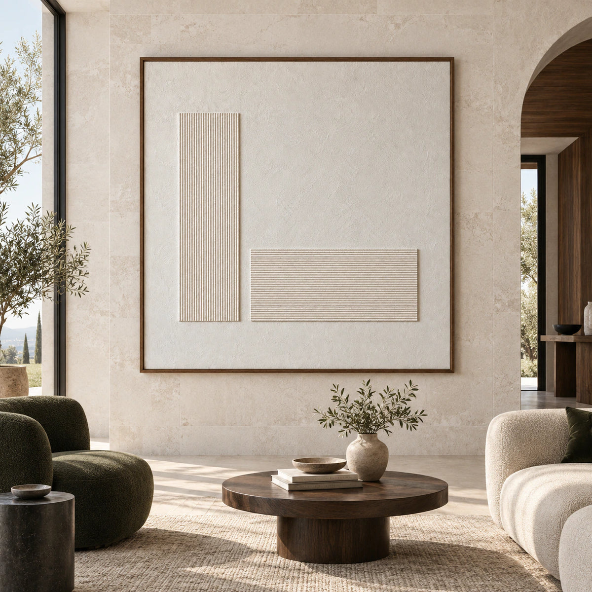 Still-Intervals displayed at large scale in a spacious gallery-like room, viewed straight on.