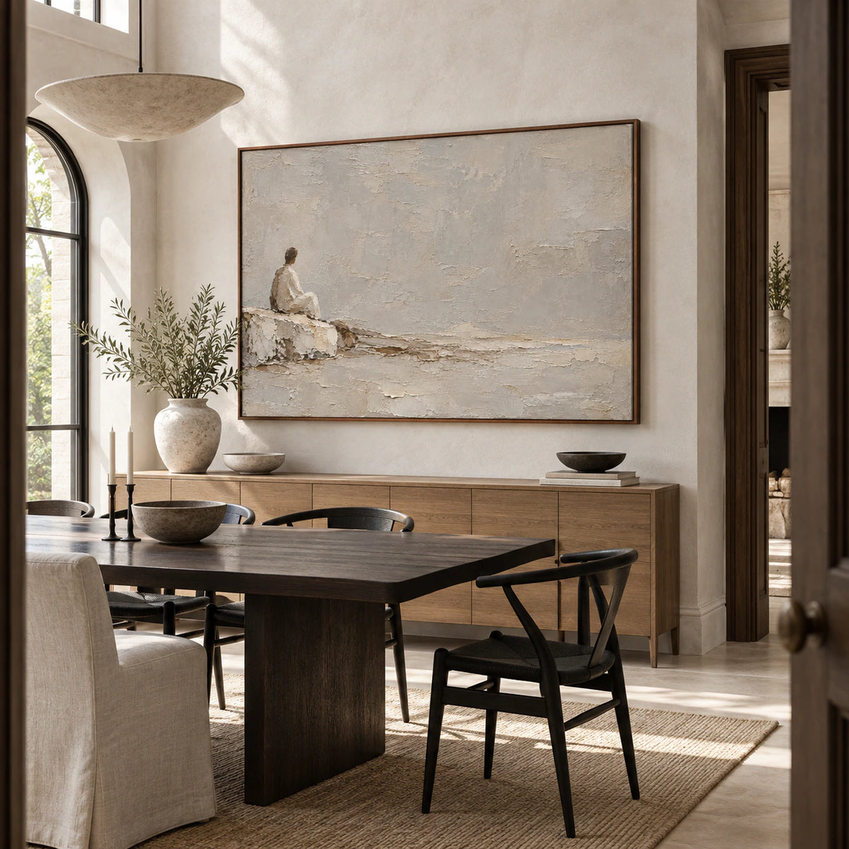 Still-Tide above a refined dining setting with natural daylight.