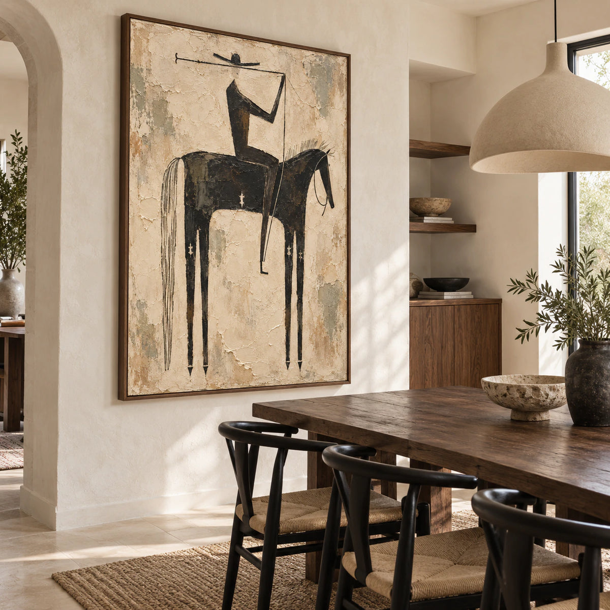 Stilled-Rider featured in a refined daylight-filled dining room.