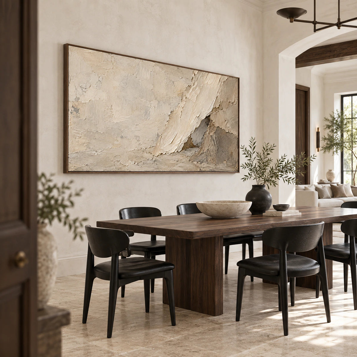 Strata-Current displayed above a refined dining setting in daylight.