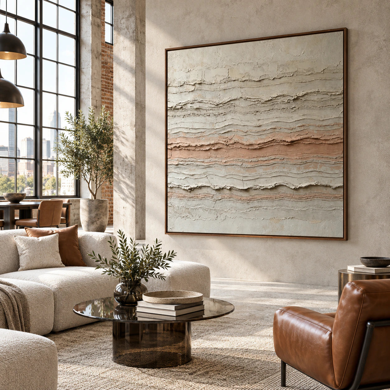 Strata-Whisper as a large focal point in an expansive loft interior.