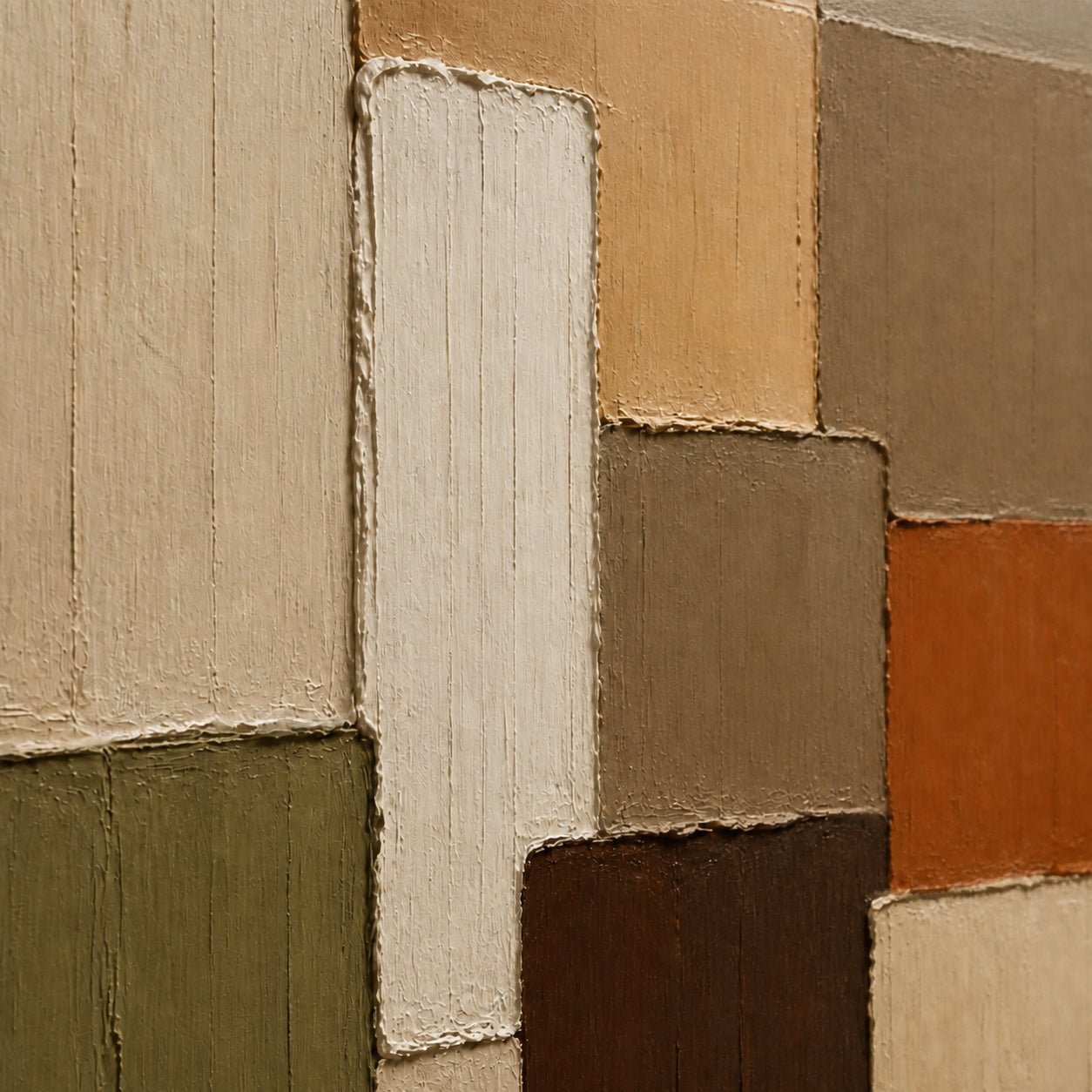 Sundried-Relief oil painting brushwork and impasto detail photographed from an oblique side angle