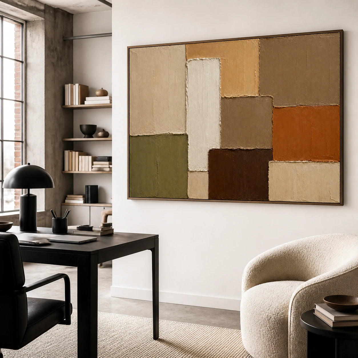 Sundried-Relief in an airy home office with natural daylight.