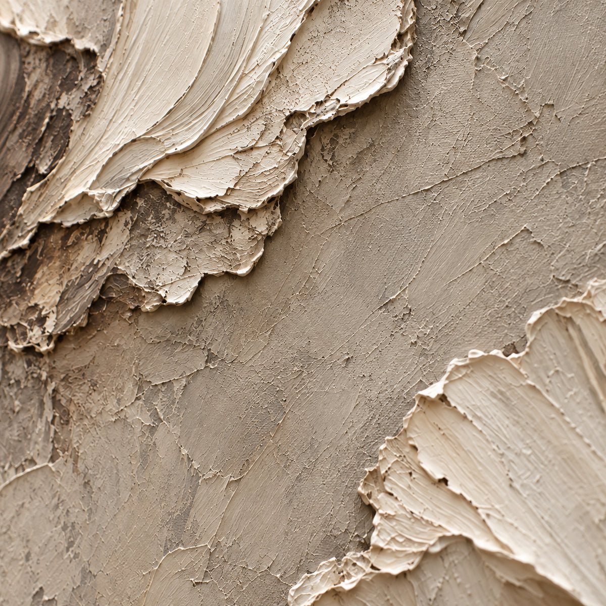 Tactile-Contour oil painting brushwork and impasto detail photographed from an oblique side angle