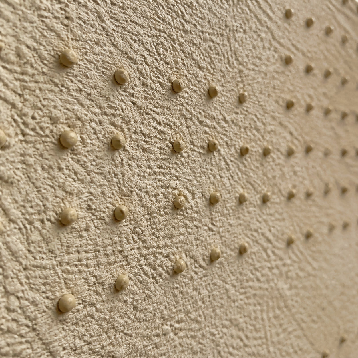 Tactile-Grid oil painting brushwork and impasto detail photographed from an oblique side angle