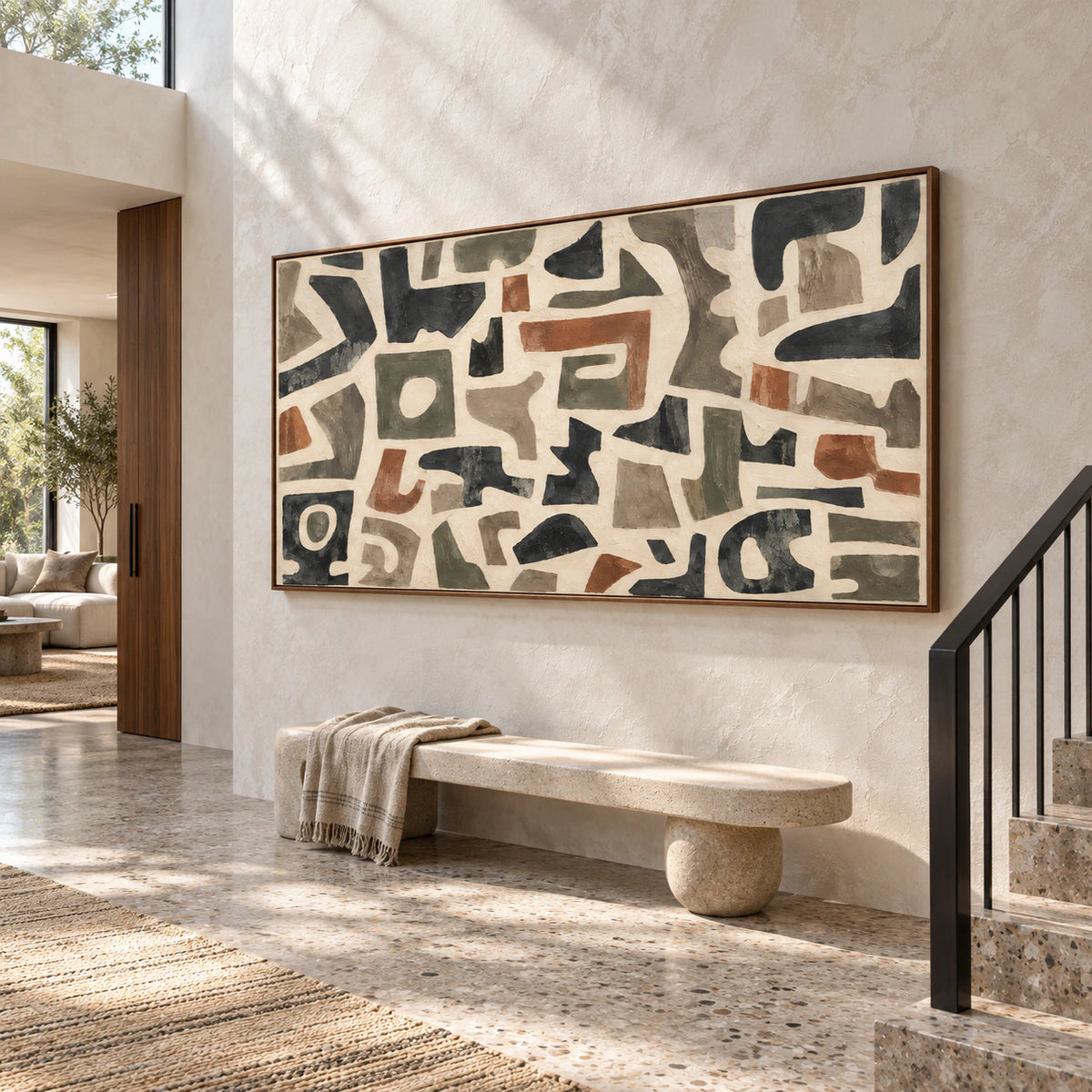 Tactile-Relic presented at gallery scale in a bright sculptural foyer.