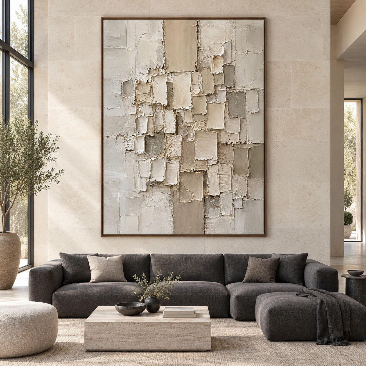 Tactile-Remains displayed at large scale straight-on in a spacious daylight-filled interior.