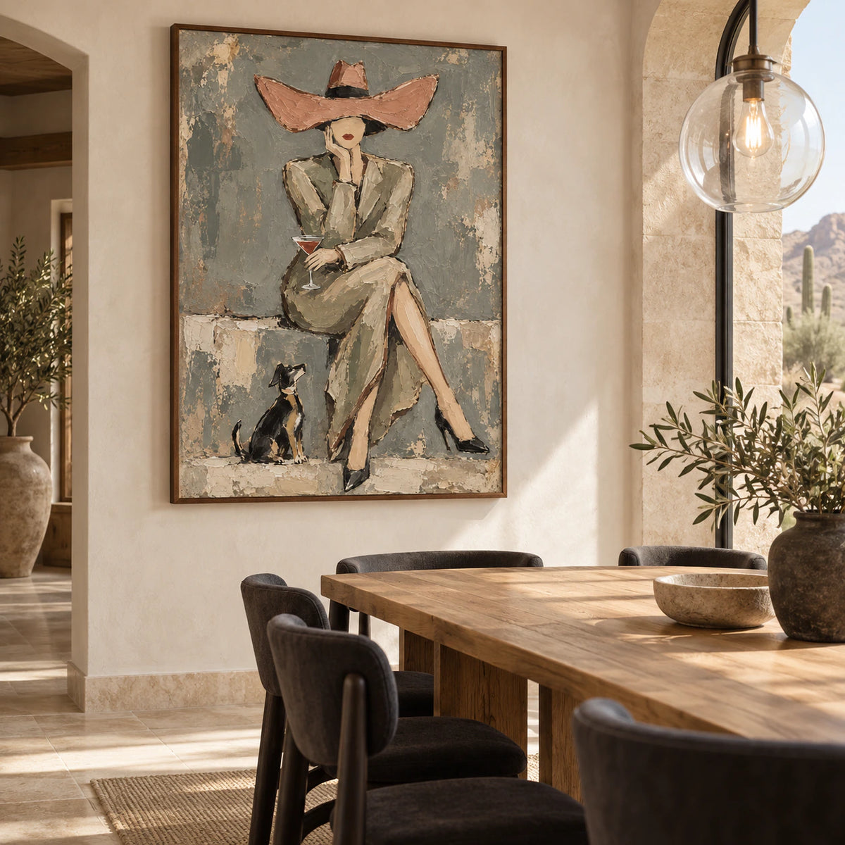 Terrace-Muse displayed prominently in a refined daylight dining room.