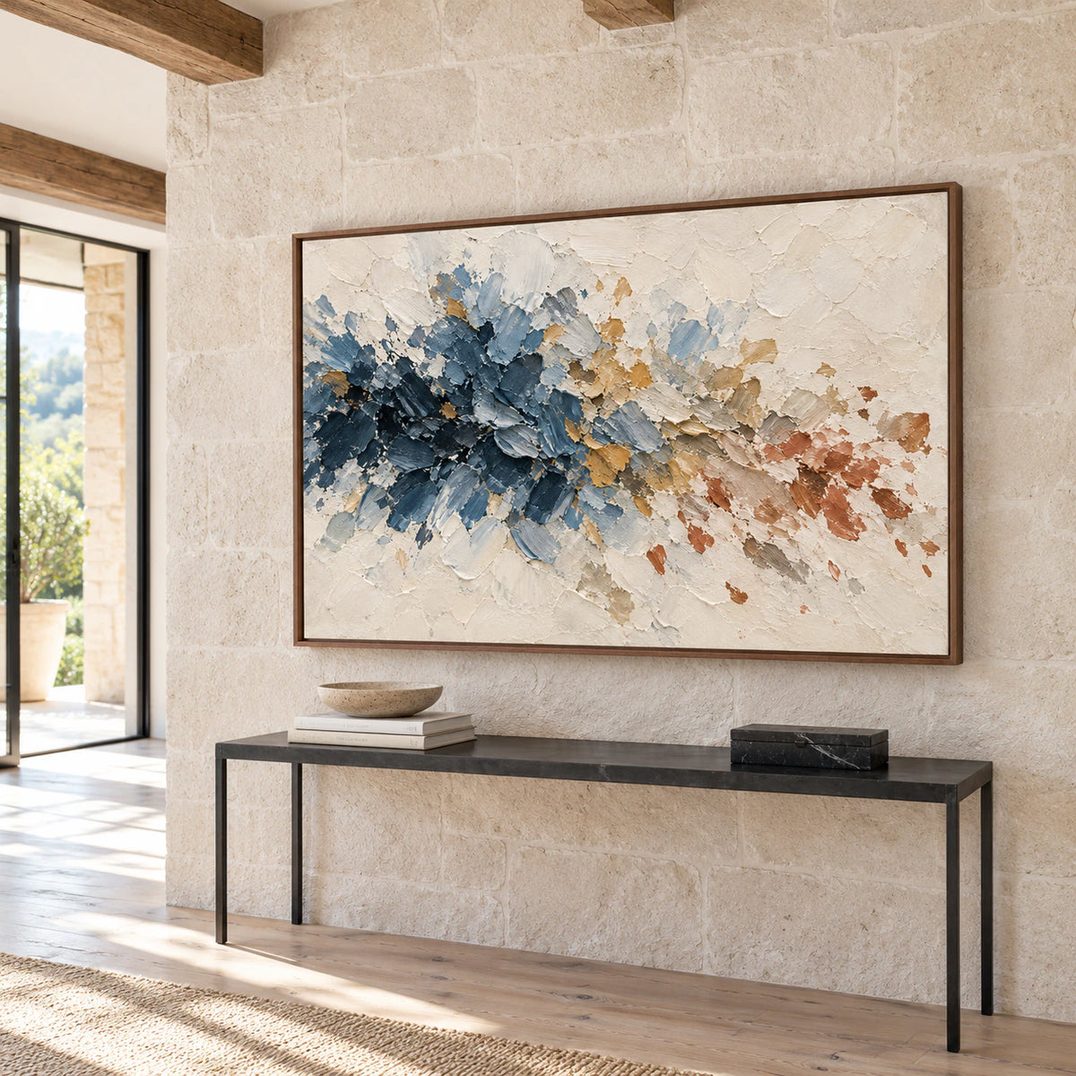Tidal-Dispatch commanding the wall of a spacious, light-filled foyer.