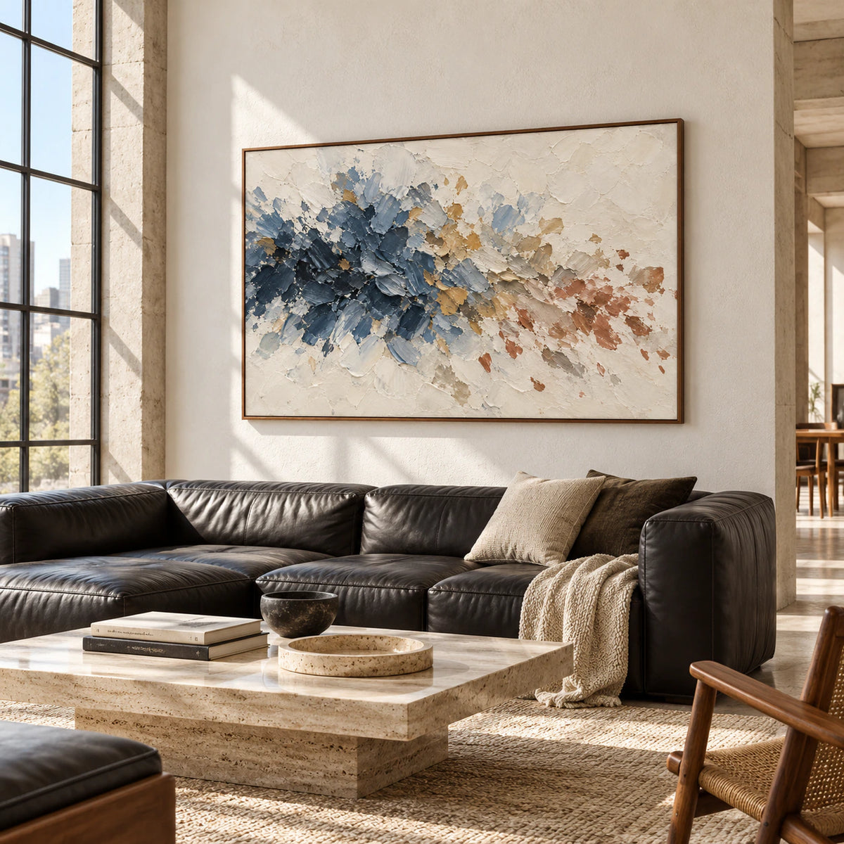 Tidal-Dispatch displayed at scale in an expansive loft interior with tall windows.