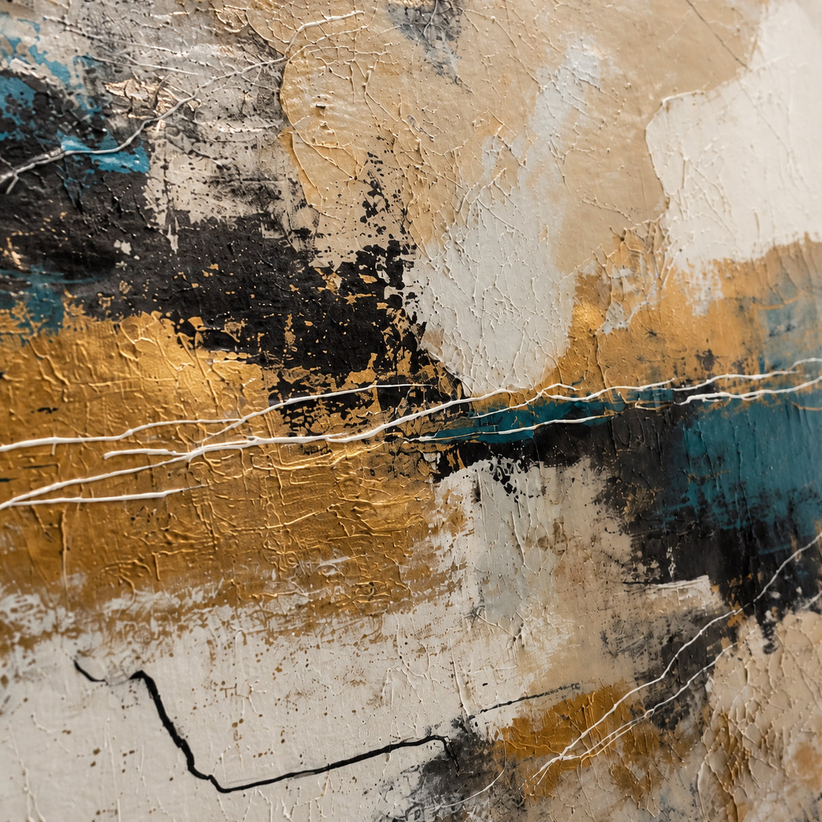 Tidal-Ember oil painting brushwork and impasto detail photographed from an oblique side angle