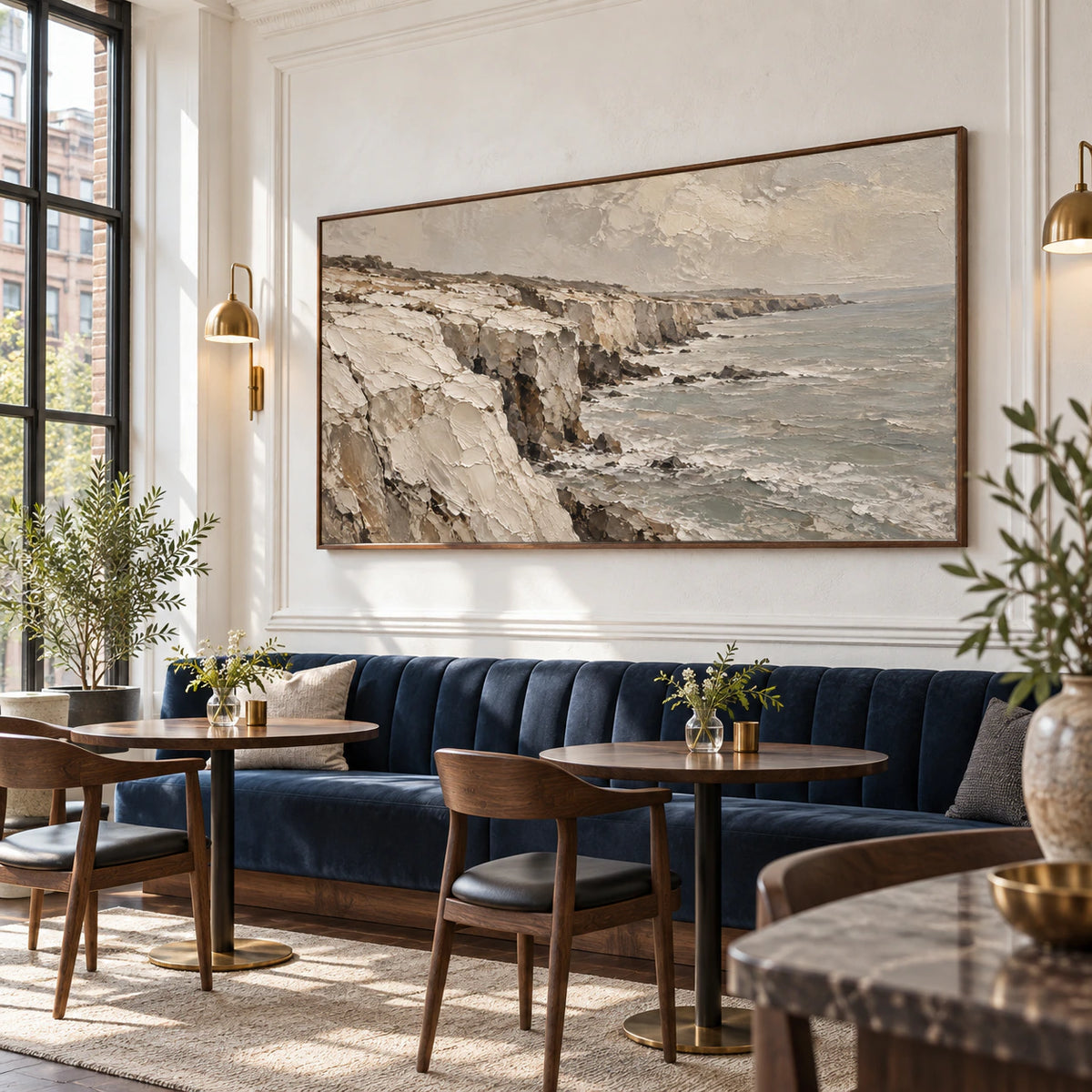 Tidal-Escarpment anchoring an expansive daylight-filled hospitality loft.