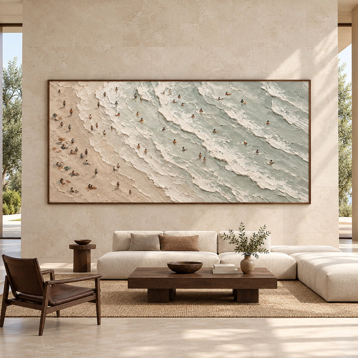 Tidal-Interval displayed at large scale, straight-on, in a spacious daylight-filled interior.