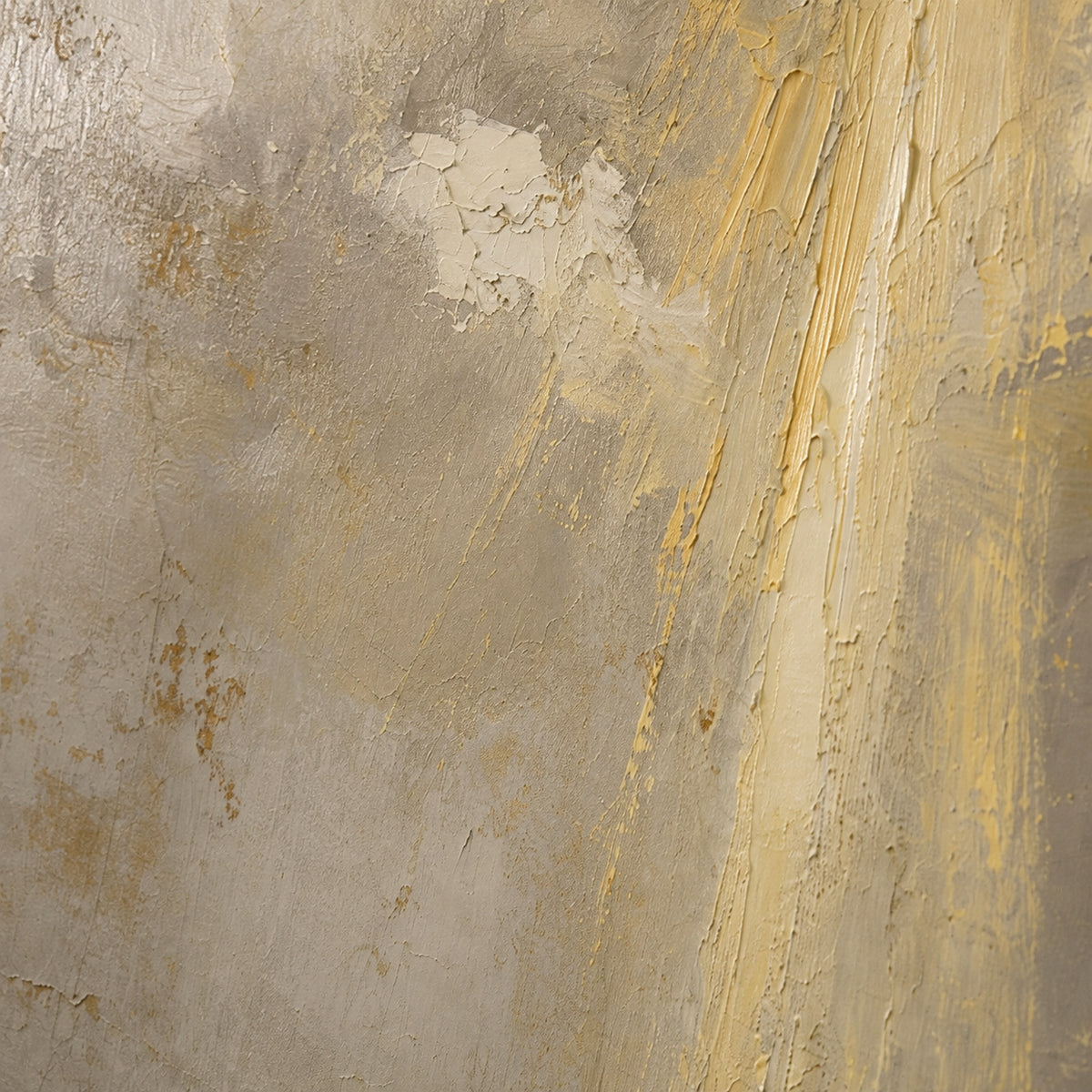 Tidal-Relic oil painting brushwork and impasto detail photographed from an oblique side angle